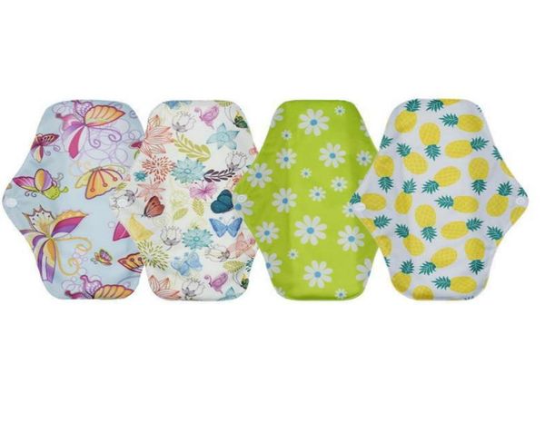 

charcoal bamboo washable menstrual pad reusable sanitary menstrual pad cloth feminine hygiene panty liner towel pads jxw5222889151