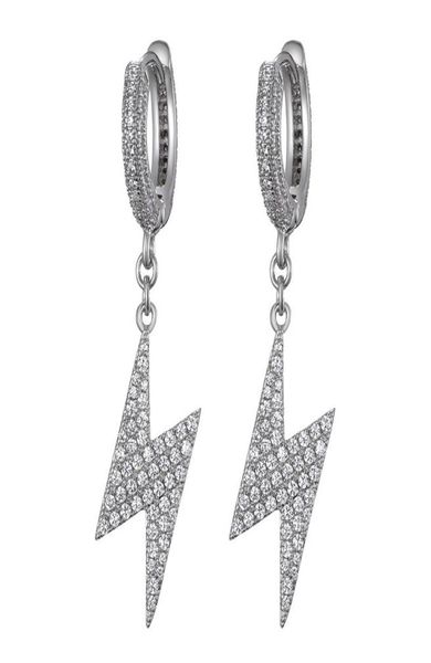

high quaity gold silver colors ice out cz cubic light earrings hoops for girls women hip hop jewlery nice gift for friend6304721, Golden;silver