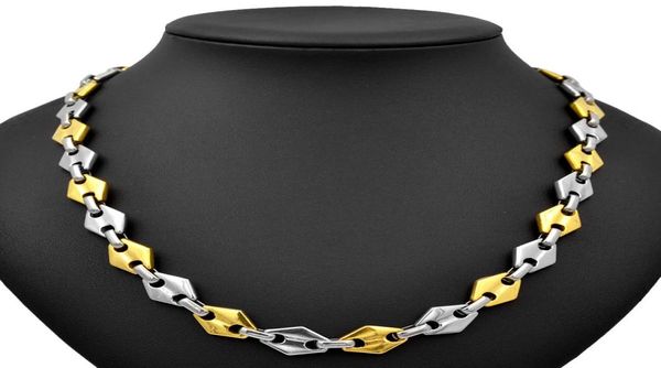 

sunnerlees fashion jewelry stainless steel necklace 11mm geometric link chain silver gold color men women gift sc135 n3200220