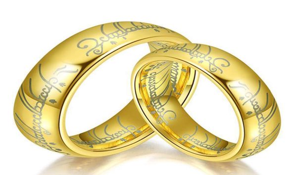 

the lord of the rings finger ring stainless steel ring the hobbit gold one rings magic rings gift for lover mother father7844221, Silver