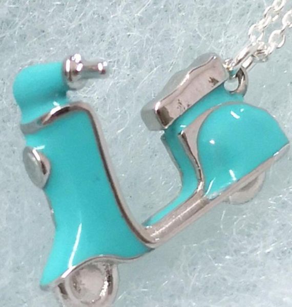 

sterling silver 925 european and american fashion motorcycle ms pendant necklace holiday gifts3656631