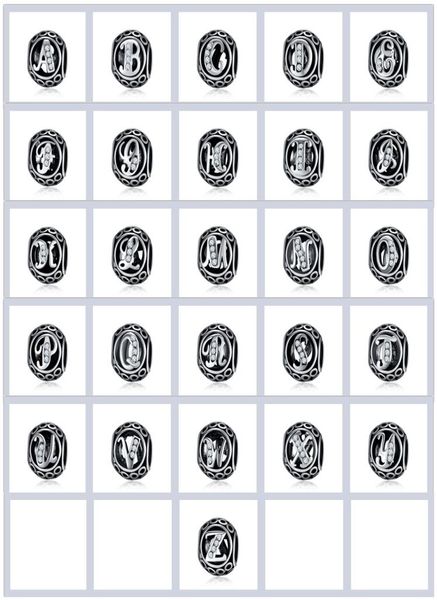 

silver 26 letter beads for jewelry making big hole loose spacer alphabet beads charms diy craft jewelry making supplies for beaded2229572, Black