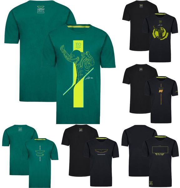 

2023 new f1 driver t-shirt formula 1 team green men's t-shirts summer sports brand racing casual short sleeve t-shirt jersey