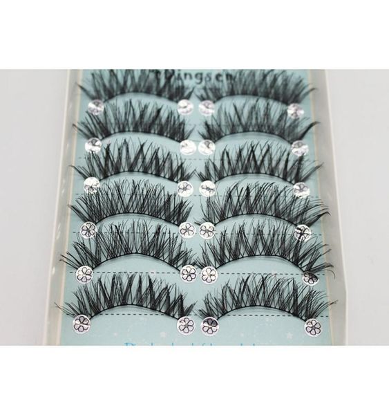 

short false eyelashes messy cotton stem 10 pairs h92 dingsen beauty tools1278464