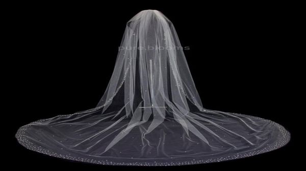 

one layer rhinestones edge cathedral length alloy comb 108 inch crystal edge bridal veil scattered crystal wedding veil white diam3227708, Black