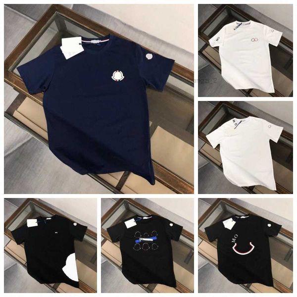 

monclair mens designer t-shirts summer casual womens shirt loose tees with letters print short shorts sleeve monclairclers top, White;black