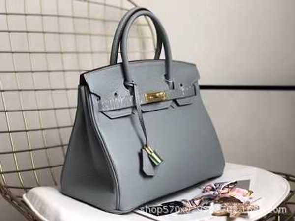 

2023 leather genuine bags birkins designer tote togo bag layer cowhide handbag real high-end simple fashionable large capacity 8n0o