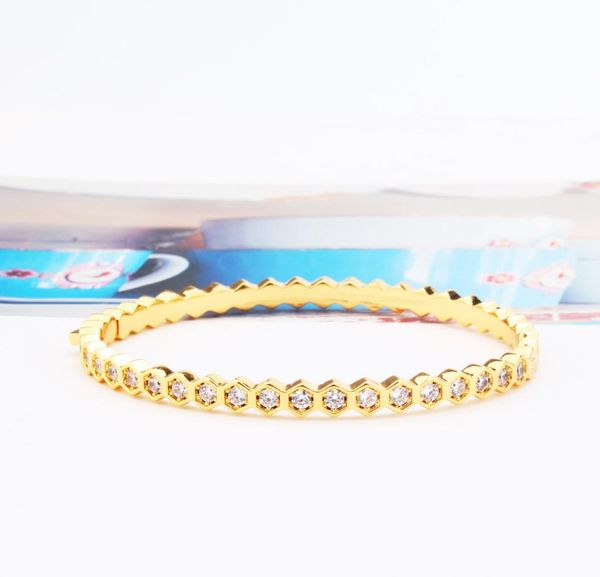 

hexagonal design style womens bracelets fashion jewelry friendship bracelets stainless steel bracelets silver rose gold bangle bra3110168, Black