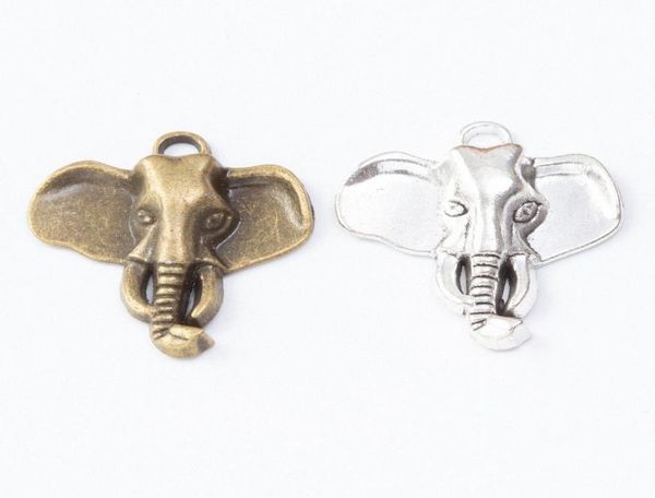 

50pcs 2623mm vintage silver antique bronze animal elephant charms pendants for bracelet necklace earring diy jewelry making vv034154534, Bronze;silver