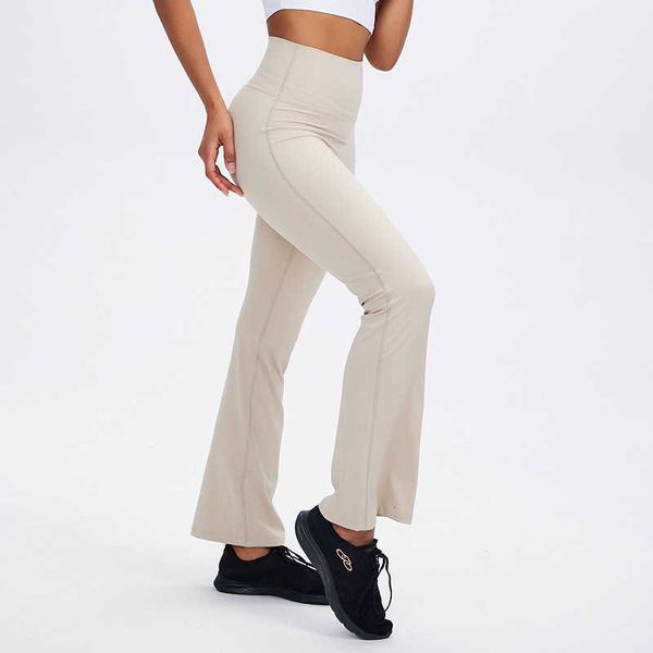 

lu-19 slim fit slim micro ra yoga pants dance studio high elastic leggings versatile fashion sports casual pant for women, Black