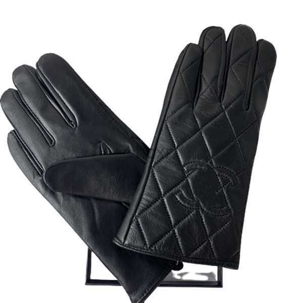 

2023 womens leather gloves designer sheepskin fur integrated cycling warm fingertip gloves, Blue;gray