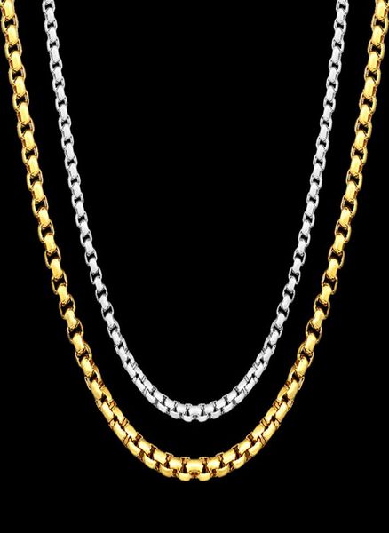 

18k gold plated box chains and 925 sterling silver choker necklaces for women men s fashion jewelry 16 18 20 22 24 inches1501375