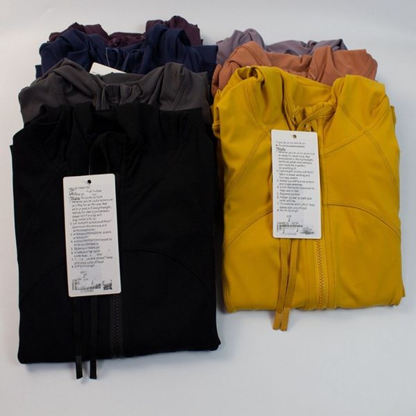 

lu-18 hoodies jacket new sport running zipper yoga zip fitness yoga shirt winter warm gym quick dry fitness women
