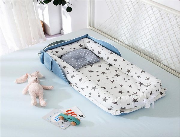 

portable newborn baby crib nest bed for baby boys girls travel infant cotton cradle crib baby sleeping set 2011281693236