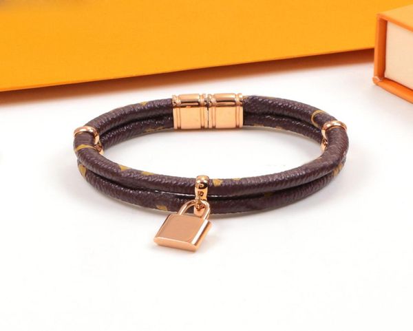 

personality lock pendant women bracelets vintage style pu leather ladies bracelet fashion female bracelets for birthday gift3414252, Black
