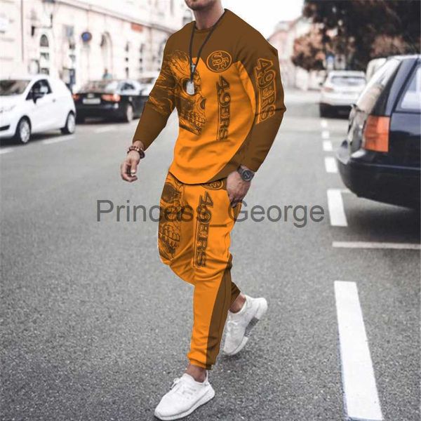 

men's tracksuits 2022 spring men's sportswear suit sportswear long sleeve tshirt colorful casual sportswear 2 piece set x0627, Gray
