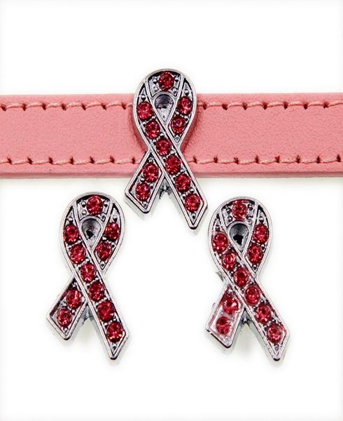 

whole red rhinestone ribbon zinc alloy 10mm slider charms diy accessories fit 10mm pet collar wristband sl5121521264, Bronze;silver