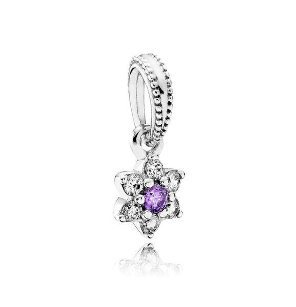 

authentic ale 925 sterling silver delicate forget me not dangle charms beads pendant fit charmes bracelets necklace for diy jewe8115286, Black