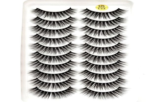 

2019 new 10 pairs 100 real mink eyelashes 3d natural false eyelashes mink lashes soft eyelash extension makeup kit cilios 1317342050