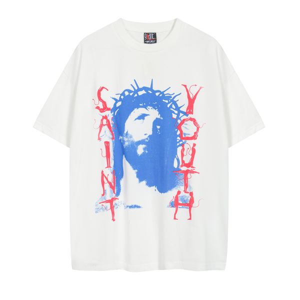 

23ss summer cotton tee t shirt europe oversize skateboard men casual us cross plus size tshirt, Black;brown