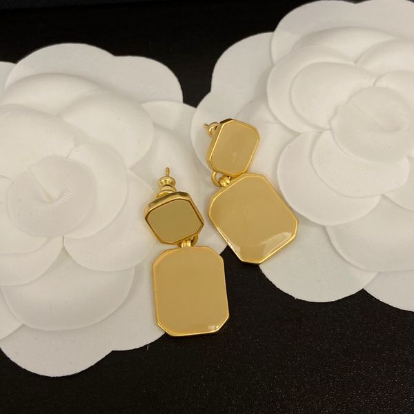 

style trendy extravagant stud earrings y letter gold color simple pendant luxury brass women designer earrings, Golden;silver