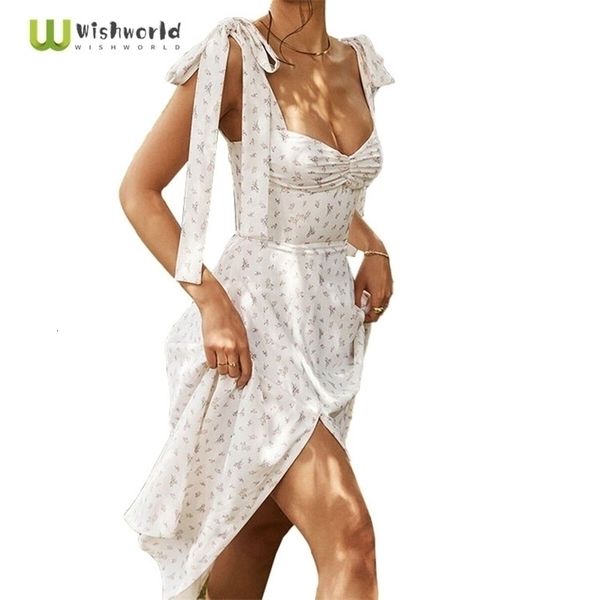 

european american fashion vneck sling floral open back split dress women's bow summer sun dress boutique women's wear 220526, Black;gray