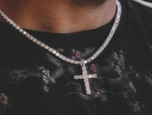 

pendant necklaces gothic shiny cubic zirconia cross choker necklace gold silver color summer beach rhinestone clavicle chain jewel2814222