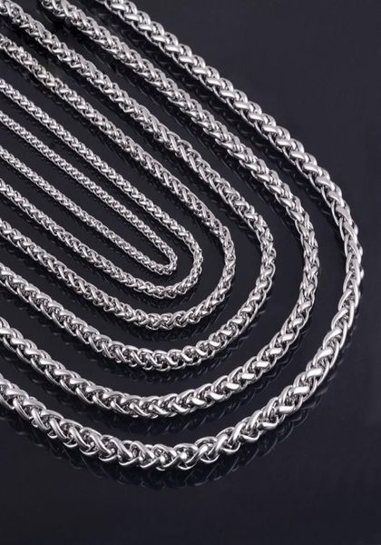 

whole 316l stainless steel 3mm 4mm 5mm keel chain necklace fashion men039s jewelry punk rock titanium steel necklace length5071502, Silver