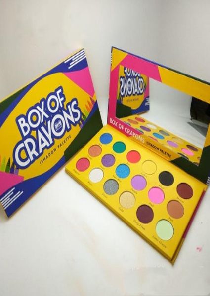 

box of crayons eyeshadow palette 18 colors cosmetics yellow ishadow palette shimmer matte eye shadow beauty eyes makeup palettes4858133