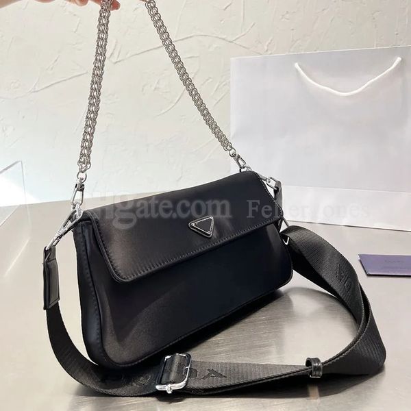 

designer for man woman beach summer nylon crossbody shoulder bags women envelope flip chains handbags waterproof handbag purse fashion lette