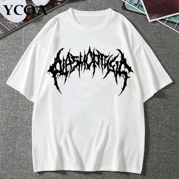 

men's t-shirts men tshirts graphic streetwear hip hop goth summer y2k print harajuku short sleeve cotton tees oversized t-shirt clothi, White;black