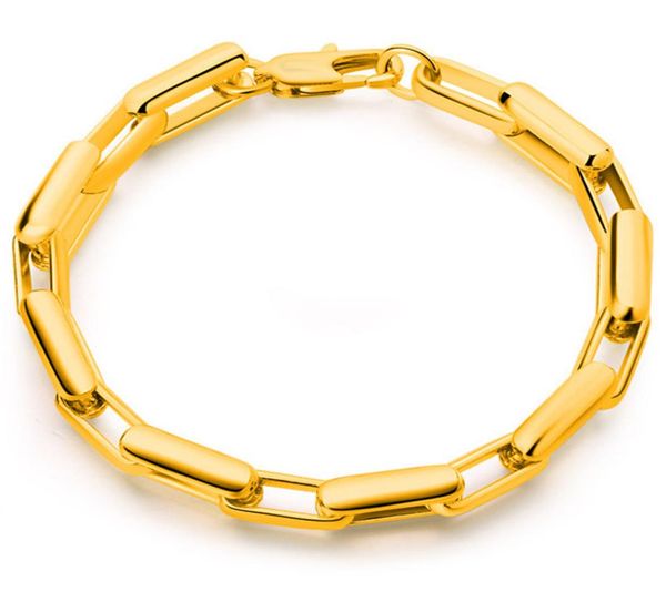 

mens bracelets men039s domineering gold plated coarse gold bracelet whole bracelets jewelry gift jewelry gift chain bracele1794201, Black