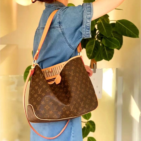 

luxurys designers handbags womens grace totes shopping shoulder crossbody bags brown flower leather wallet lady clutch aa