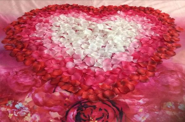 

2019 new artificial flowers polyester wedding decorations wedding rose petals petal flower 50 colors rose red3165796