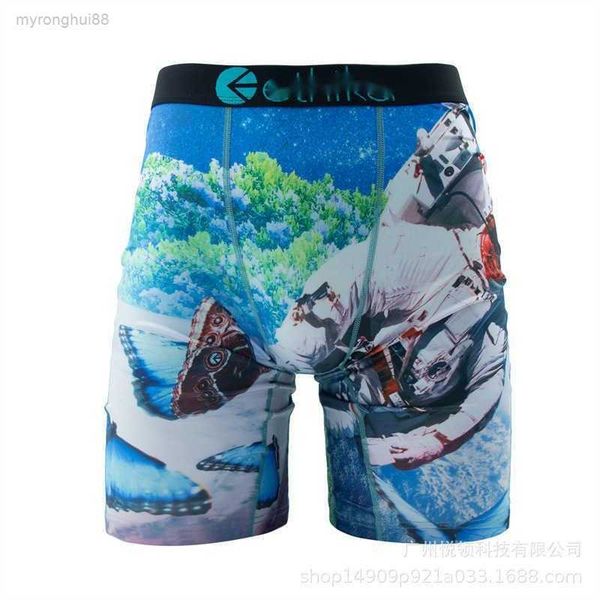 

underwear trendy men's enlarged print, wear resistant and breathable boxing flat angle underwear, four corner shorts g5tw yoq0, Black;white