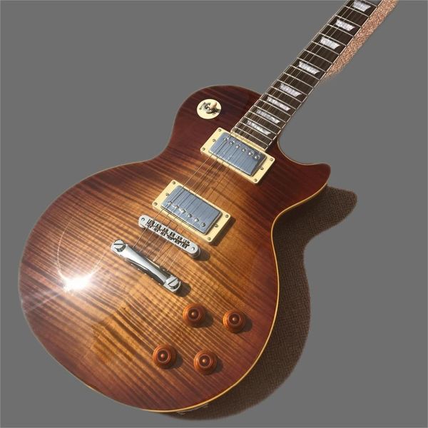 

silver hardware mahogany fingerboard, tiger maple electric guitar, oem