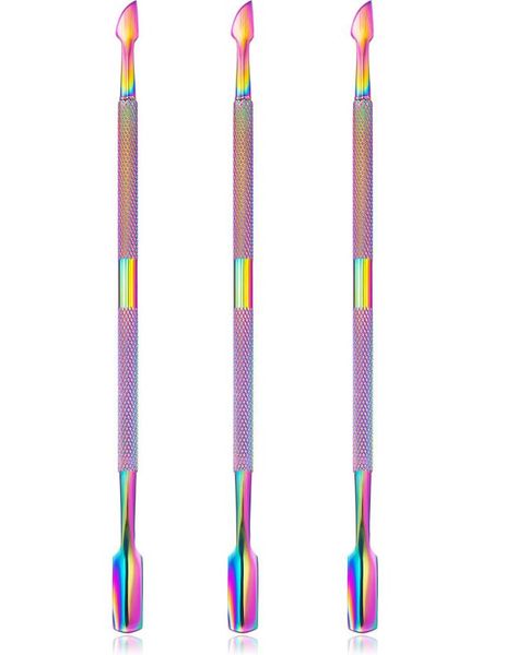 

wholes cuticle pusher cutter remover stainless steel colorful1173389