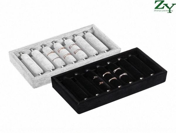 

creative nordic ins ring plate ice flannel jewelry plate rolling display tray ear tray jewelry stud earrings studs storage tsom8549796, Black;white