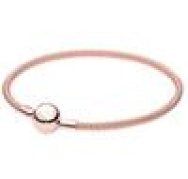 

original 925 sterling silver bangle rose gold chain basic ball clasp mesh bracelet fit women bead charm fashion jewelry cx2006234367990, Black