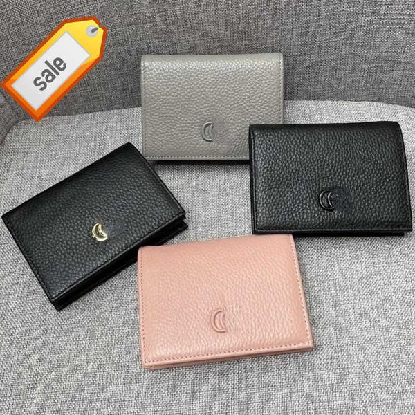

brand designer change purse card pack handbag new leather short wallet card bag coin change simple fashion cowhide large capacity vintage fa