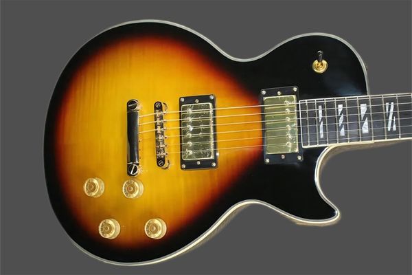 

electric guitar vintage sunburst mahogany body rosewood fingerboard tiger maple chrome hardware guitars