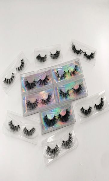 

mink eyelashes clear band lashes handmade false eyelashes 5d transparent band full strip lashes with plastic box5981364