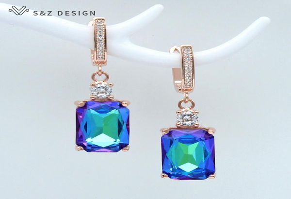 

jewelry accessories earringsdangle earrings s z design new aaa cubic zirconia classic square crystal dangle earrings for women wed6070905, Silver