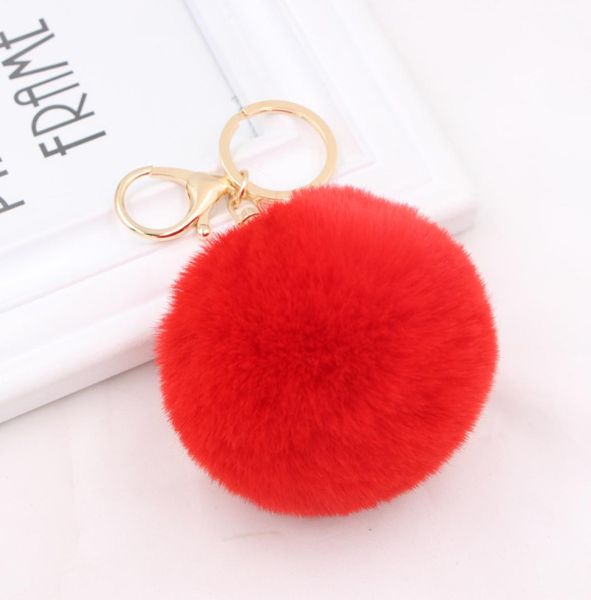

real rabbit fur ball keychain soft fur ball lovely gold metal key chains ball pom poms plush keychain car keyring bag earrings acc1462623, Silver