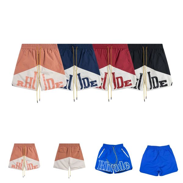 

23ss designer summer mens shorts rhude shorts mens designer short men sets tracksuit pants loose comfortable fashion pants contrast color br, White;black