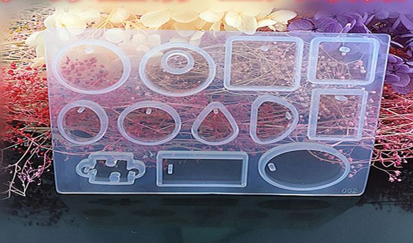 

12 silicone resin molds pendant jewelry mould craft handmade diy round cabochons resin earrings pendant necklace making jewelry mo9953448