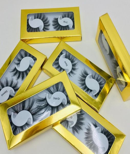 

epacket 2 pairs of 5d mink false eyelash 25mm eyelash long thick dramatic wispy fluffy full strip lashes handmade6 styles5015631