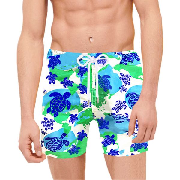 

vilebrequin spandex shorts men swimwear herringbones turtles summer casual shorts loose fit version s2nu s3fy 43 bl4d, White;black