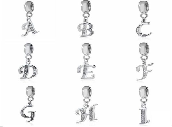 

letter charms for bracelets necklace authentic 925 sterling silver a-z pendant beads diy alphabet charms for making jewelry3391151, Bronze;silver