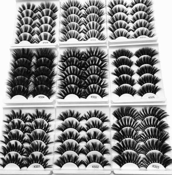 

5pairs natural long false eyelashes thick fake lashes makeup 3d mink lashes extension eyelash volume mink eyelashes9157439